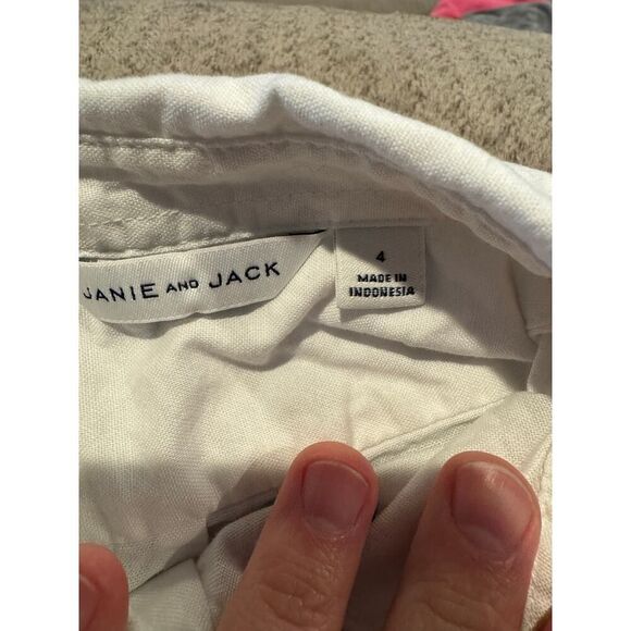 Janie and Jack Little Boys Dress Shirt Train Embroidered 4 - Picture 3 of 5